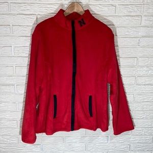 Emerson Street Nebraska Cornhuskers Red Fuzzy Soft Full Zip Jacket Size 1X